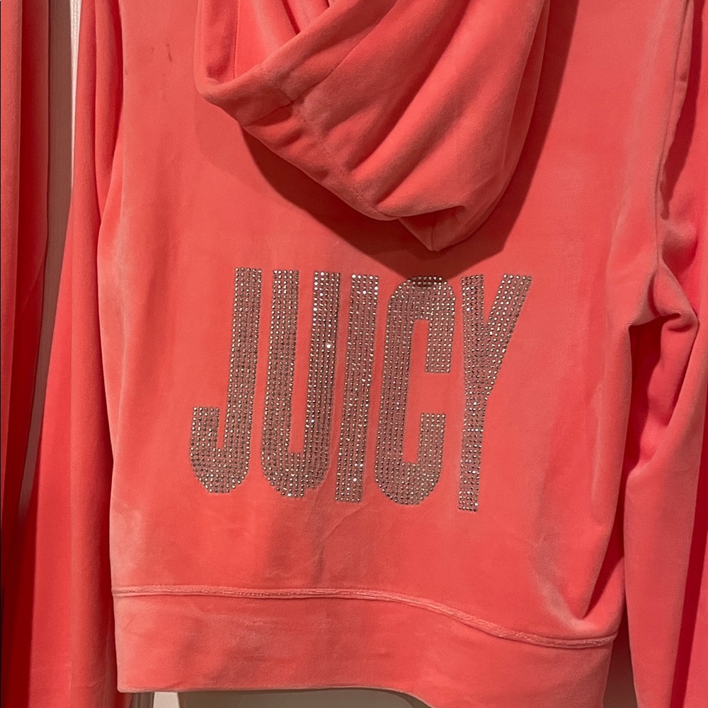 Juicy Couture Pink Velour Track Suit - Picture 2 of 5